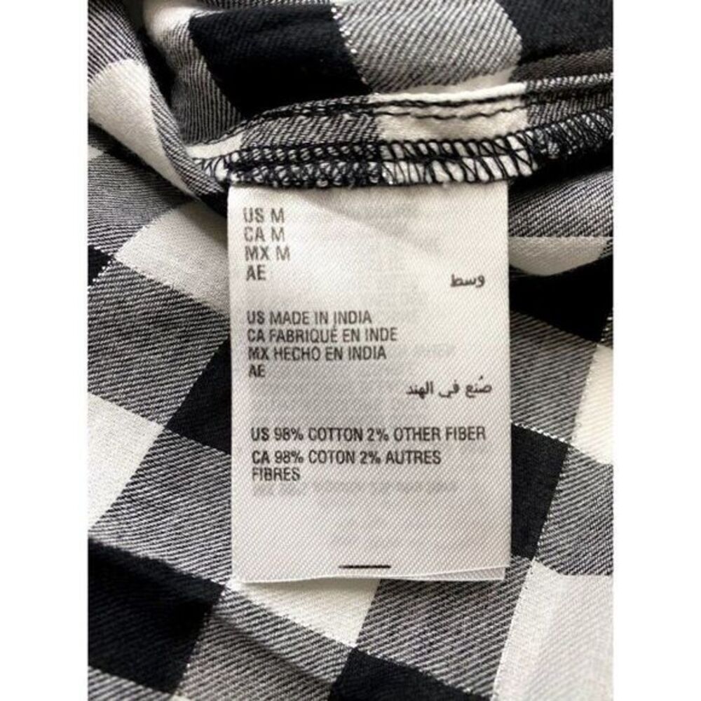 Style & CoBlack White Buffalo Plaid Shirt Metallic Threads sz Large NEW - Picture 7 of 9